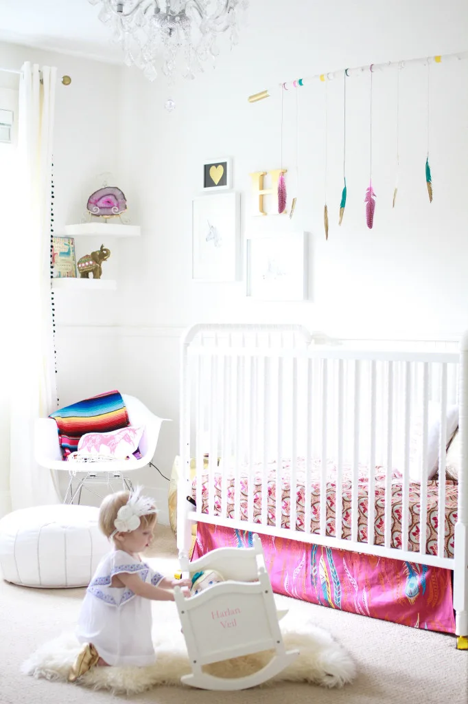 Whimsical White Nursery with Pops of Color - Project Nursery