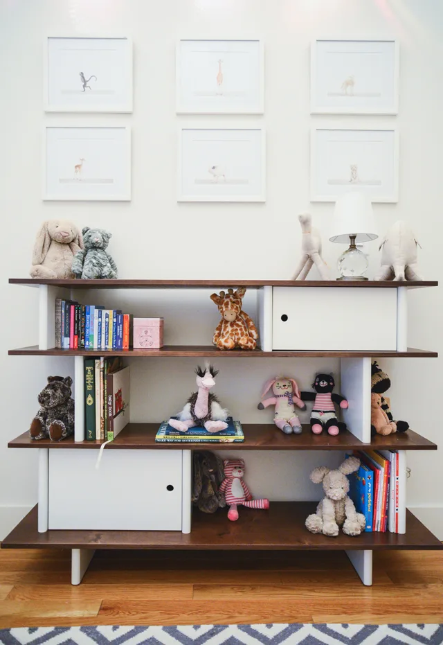 Sharon Montrose Animal Prints and Oeuf Mini Library in Nursery