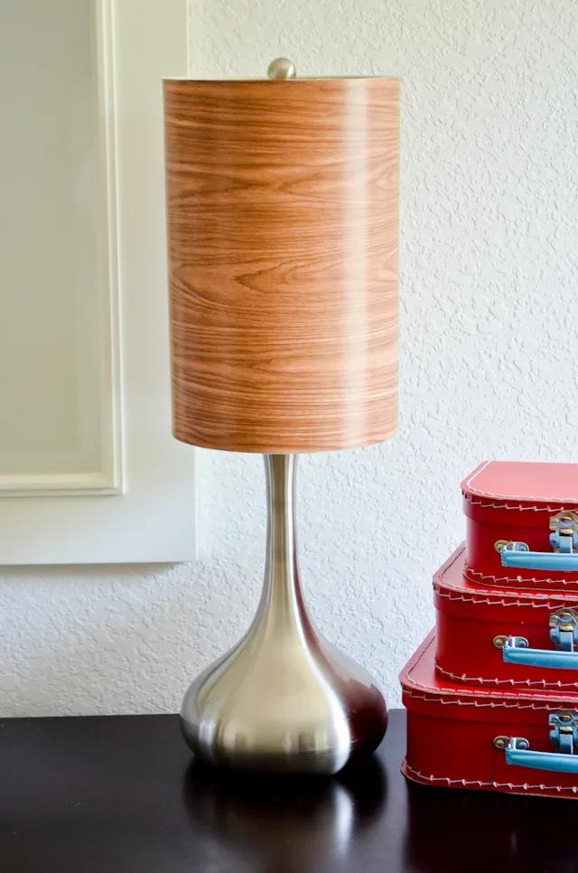 DIY Faux Wood Lamp Shade