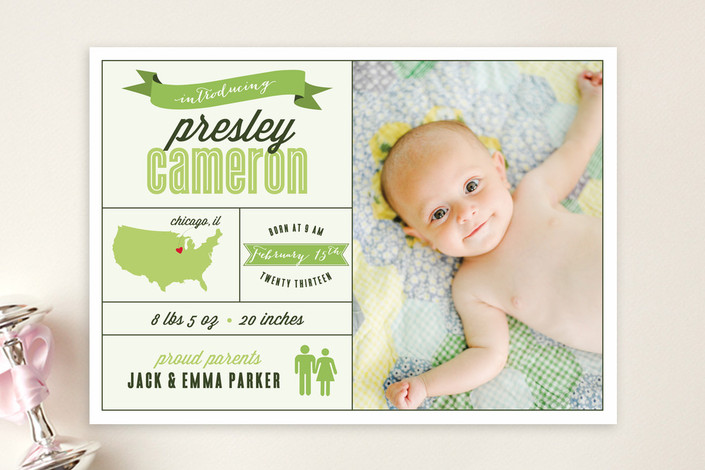 Infographic Birth Announcement from Minted