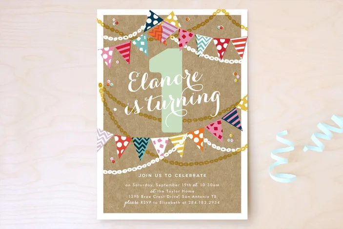 Whimsical Birthday Party Invitation from Minted