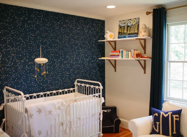 Navy Blue and Gold Constellation Nursery - Project Nursery