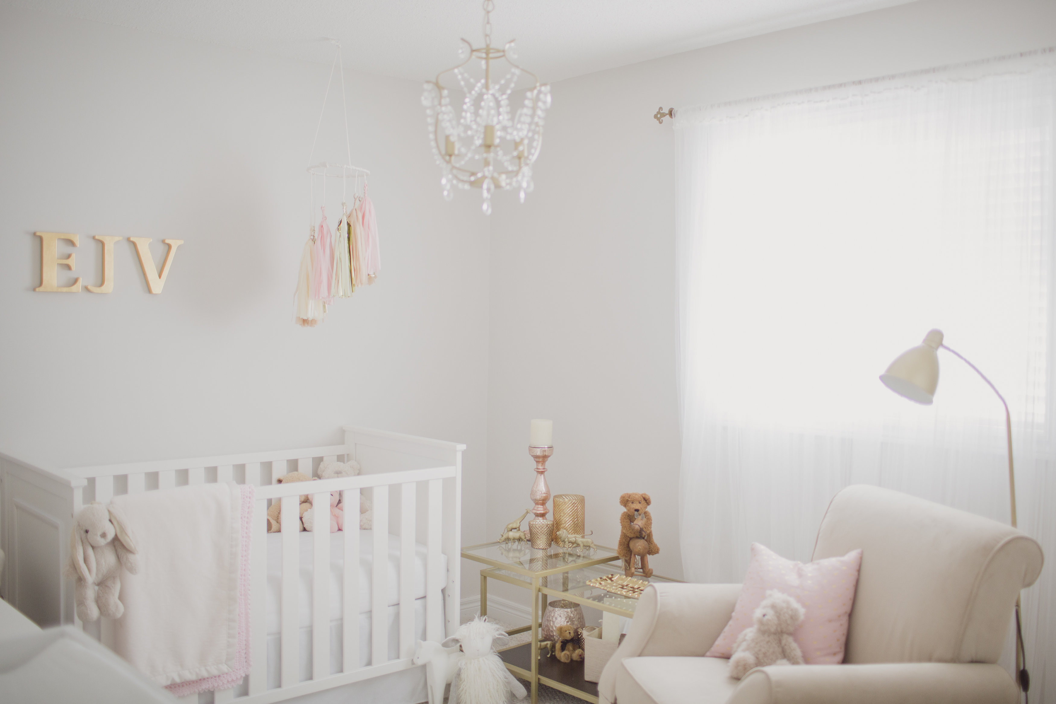 White and 2025 gold nursery