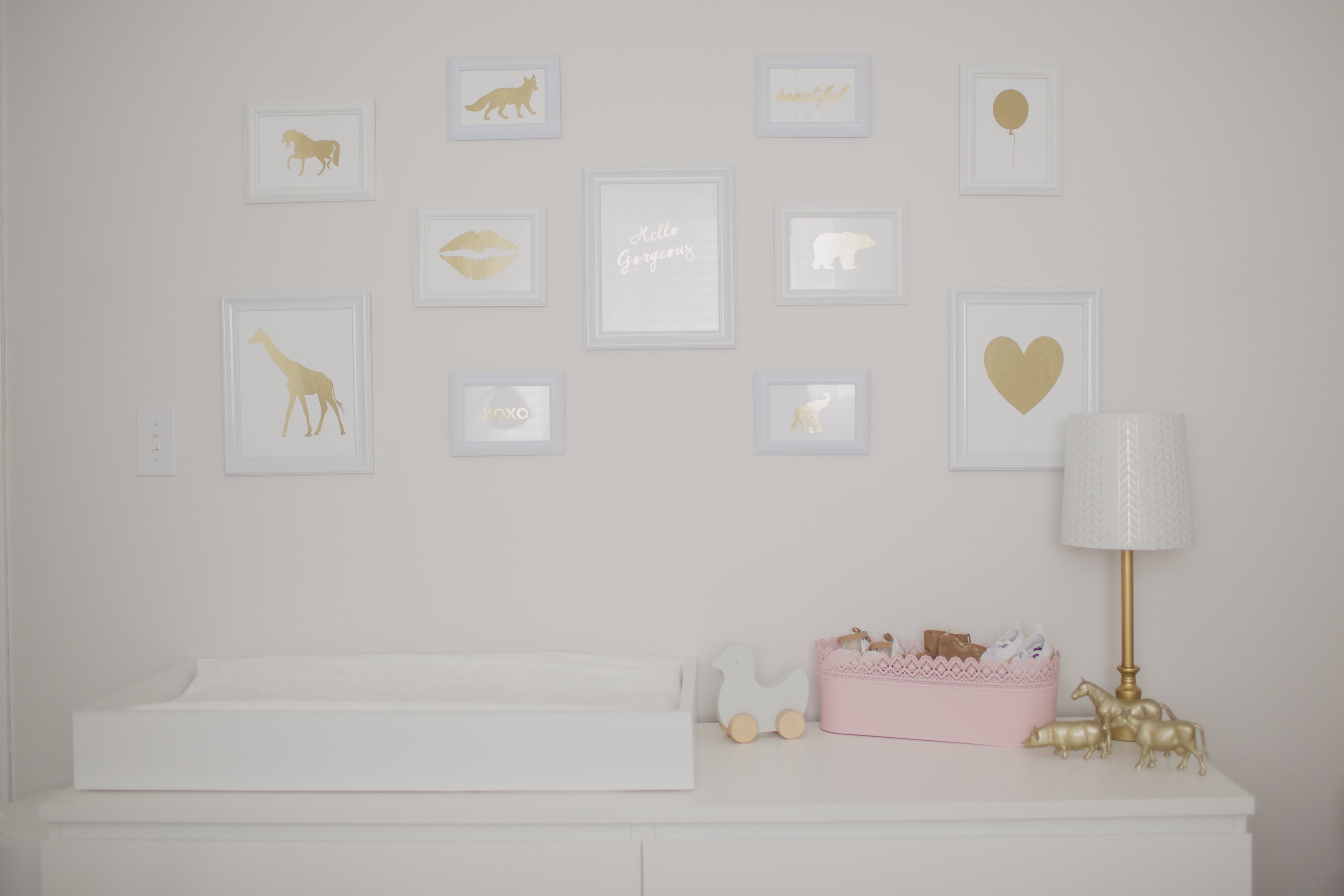 DIY Gold Wall Prints for this Gallery Wall