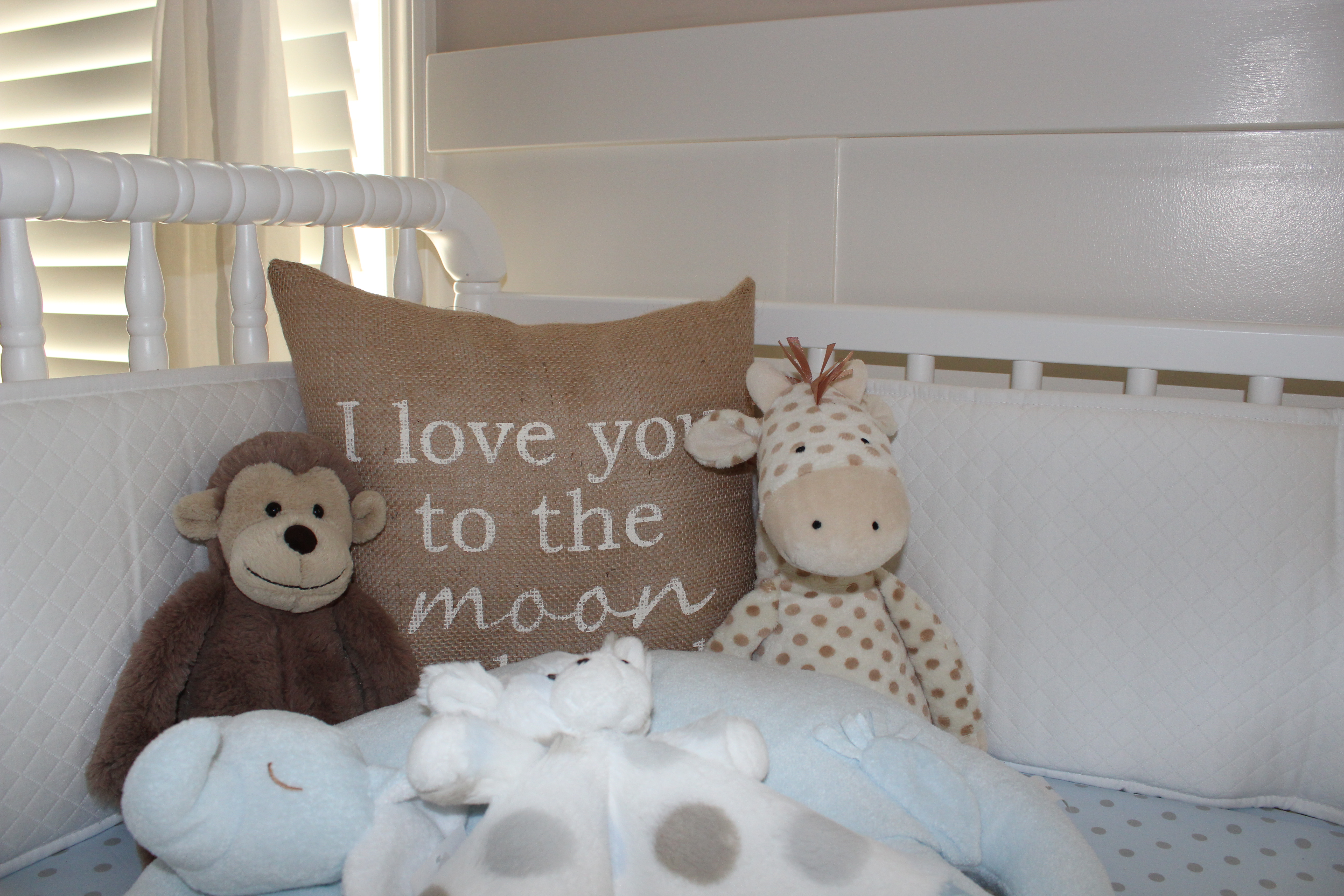 "I Love You to the Moon" Pillow for the Nursery