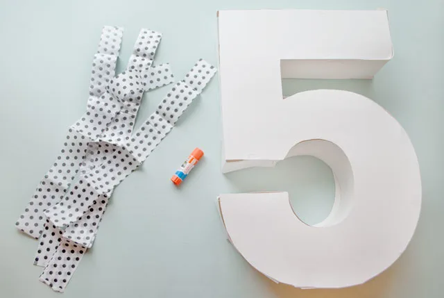 DIY Number Piñata with Tissue Paper