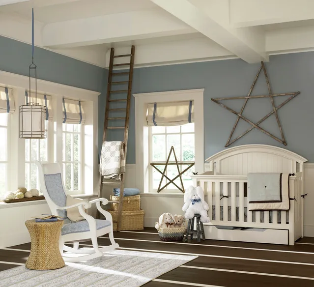 Traditional Nursery with Reclaimed Wood Star