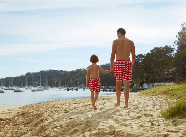 Tom & Teddy Red Swim Shorts