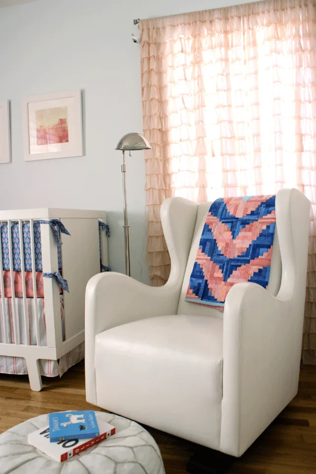 Pink and Blue Eclectic-Modern Girl's Nursery