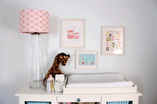 Eclectic-Modern Girl's Nursery Changing Table