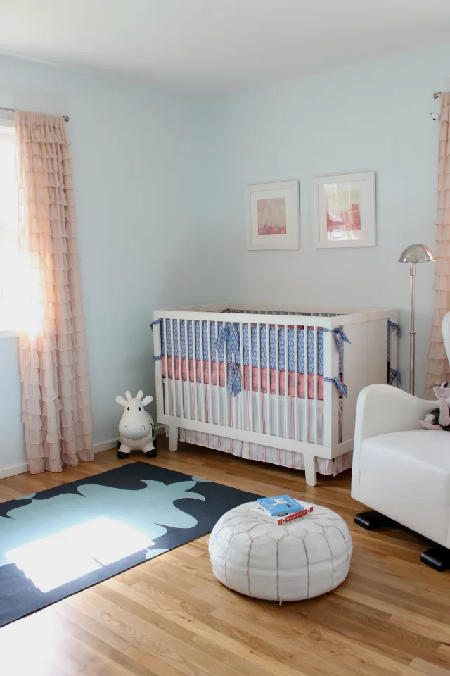 Pink and Blue Eclectic-Modern Girl's Nursery
