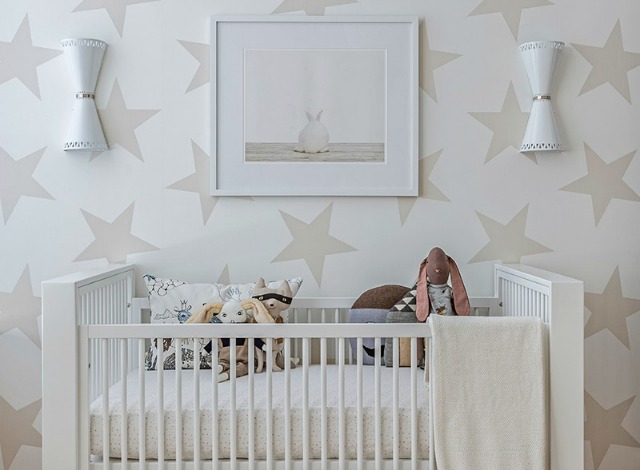 Nursery with Star Wallpaper