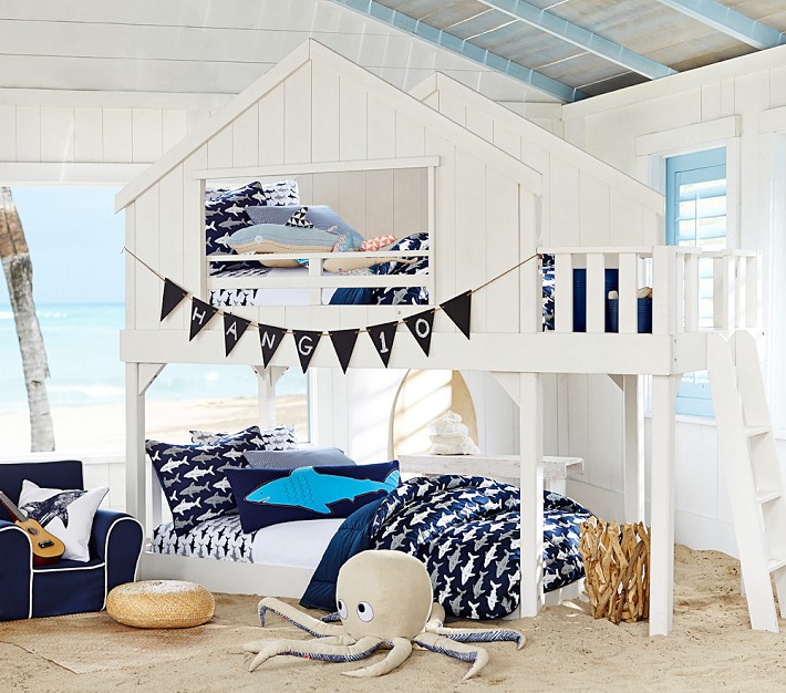 pottery barn house bunk bed