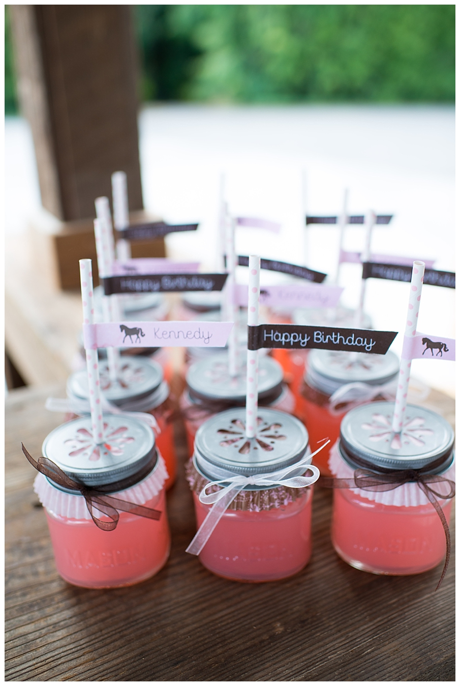 Mason Jars Filled with Lemonade