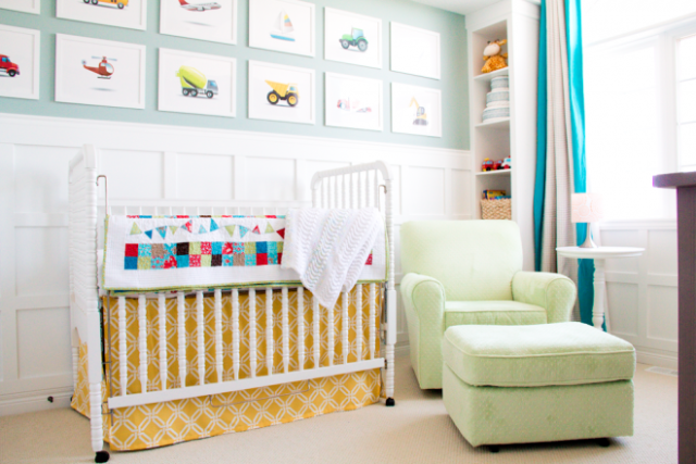 Bright and Happy Nursery with Wainscoting - Project Nursery