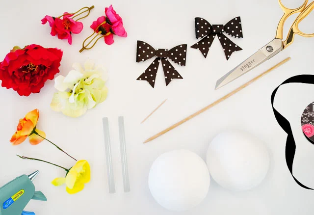 DIY Hanging Flower Ball Supplies