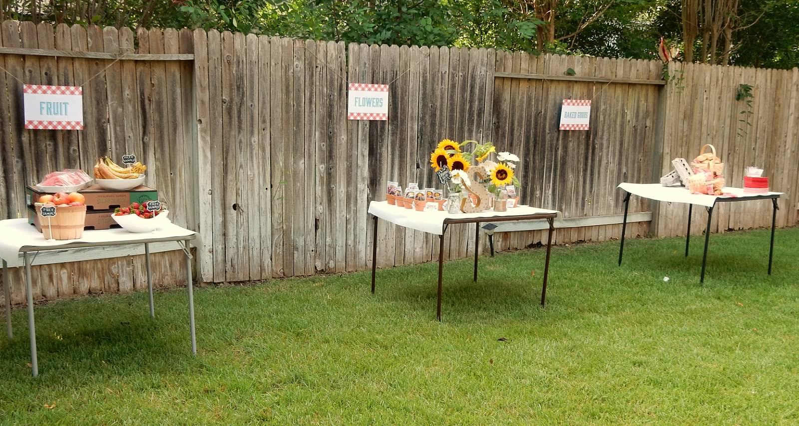 Farmers Market Birthday Party Food Stations