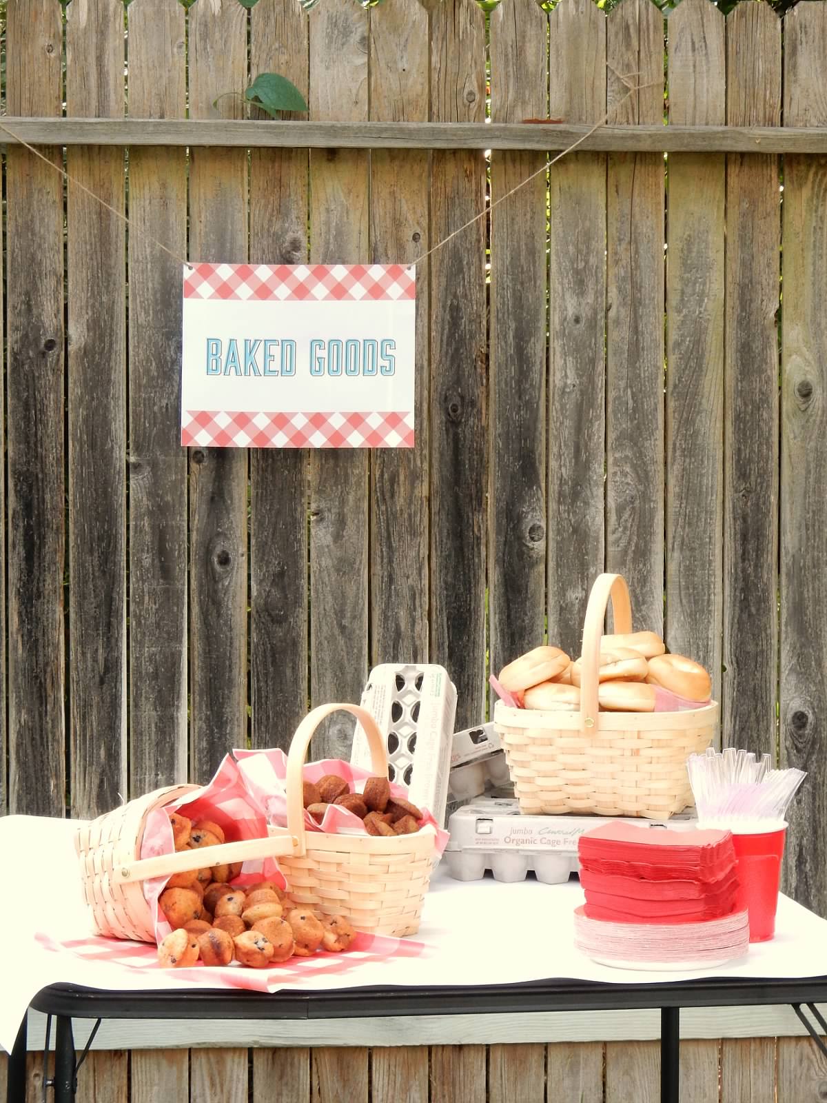 Farmers Market Baked Goods Birthday Party Food Station