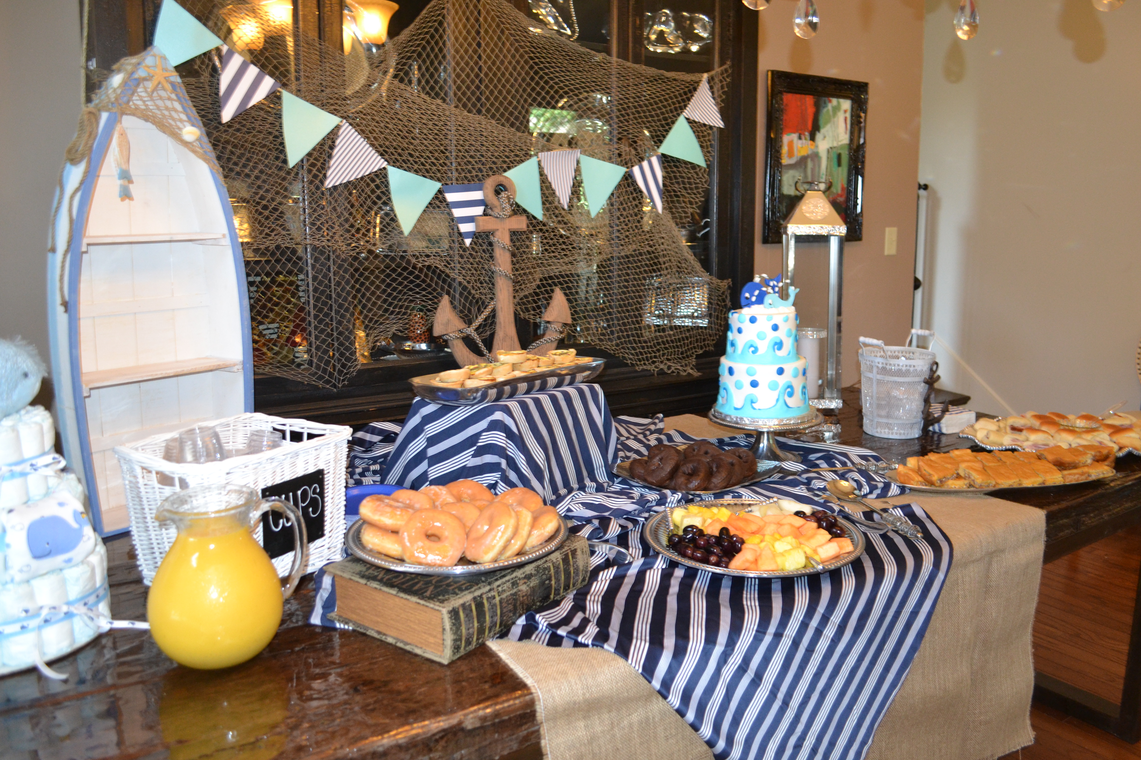 Nautical Baby Shower Food Table