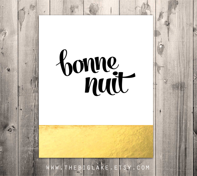 Bonne Nuit Nursery Word Art