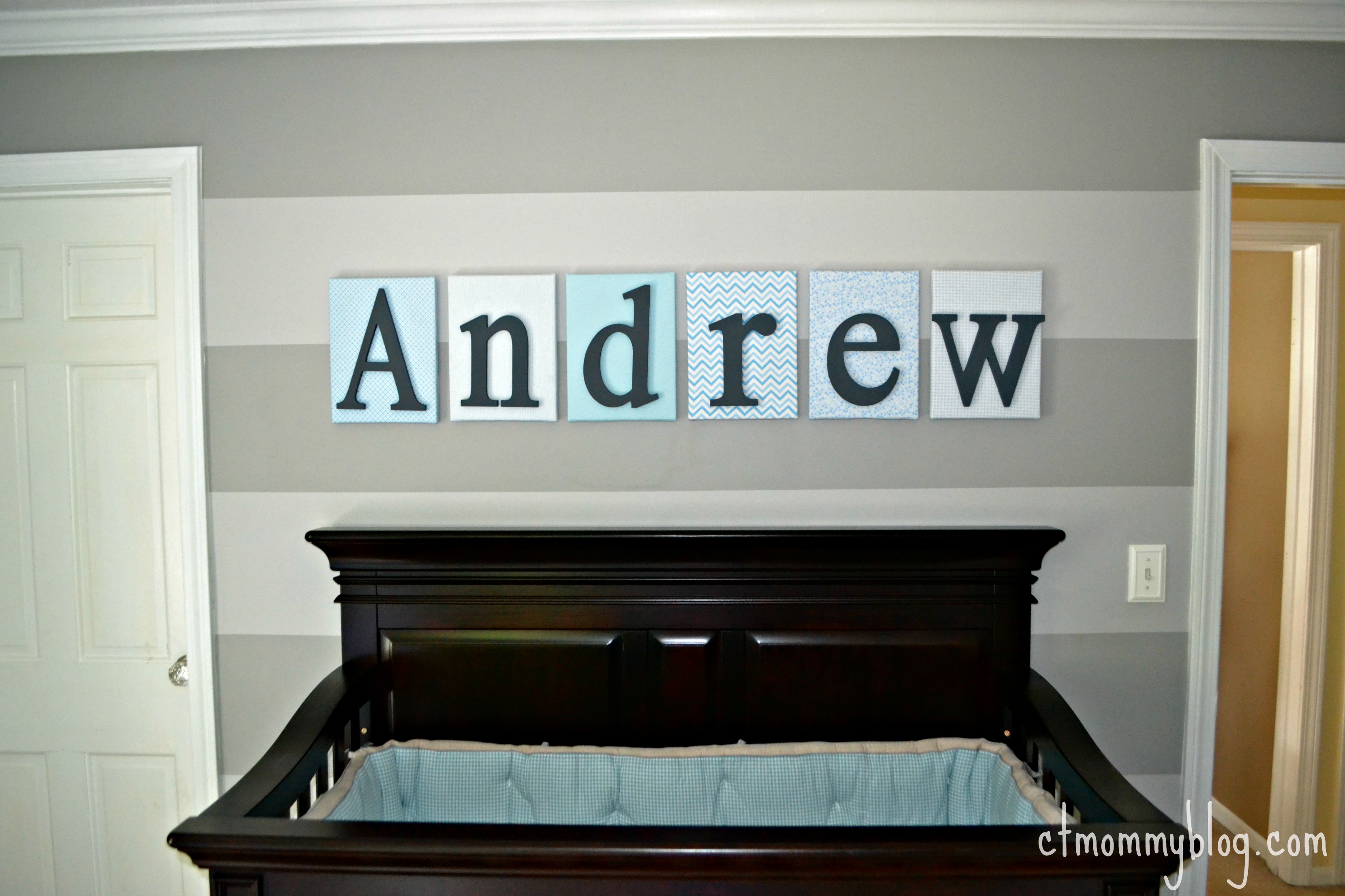 DIY Nursery Canvas Letters