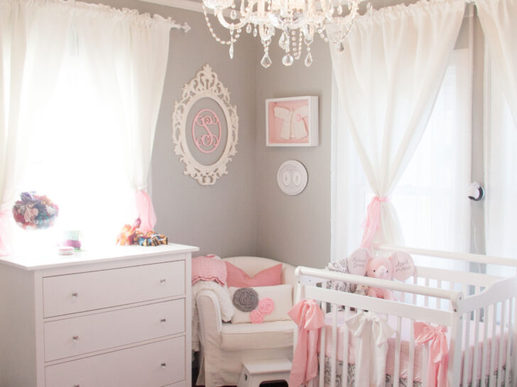 Tiny Pink and Gray Nursery