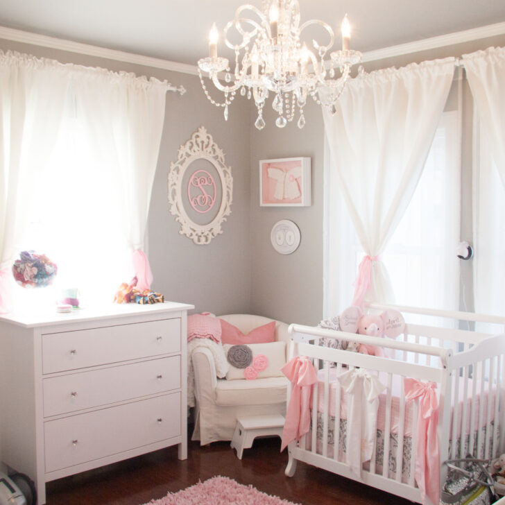 Tiny Pink and Gray Nursery