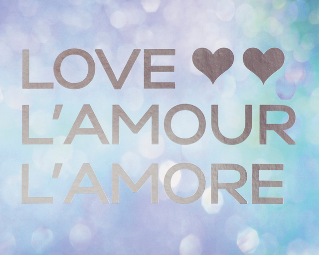 Love, L'Amour, L'Amore Nursery Word Art