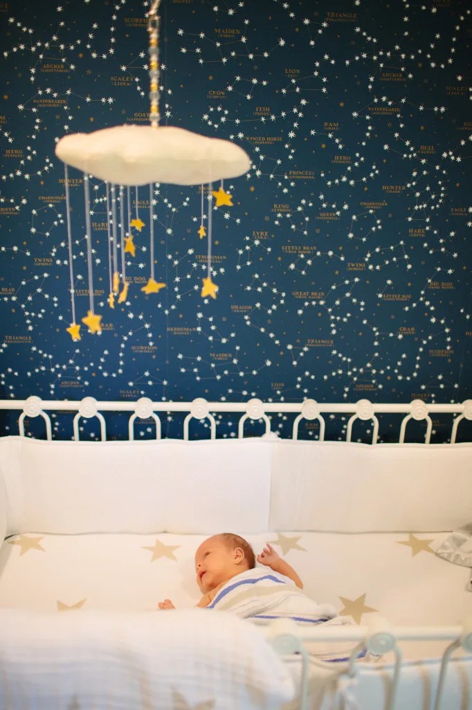 Constellation Wallpaper and Star Mobile - Project Nursery