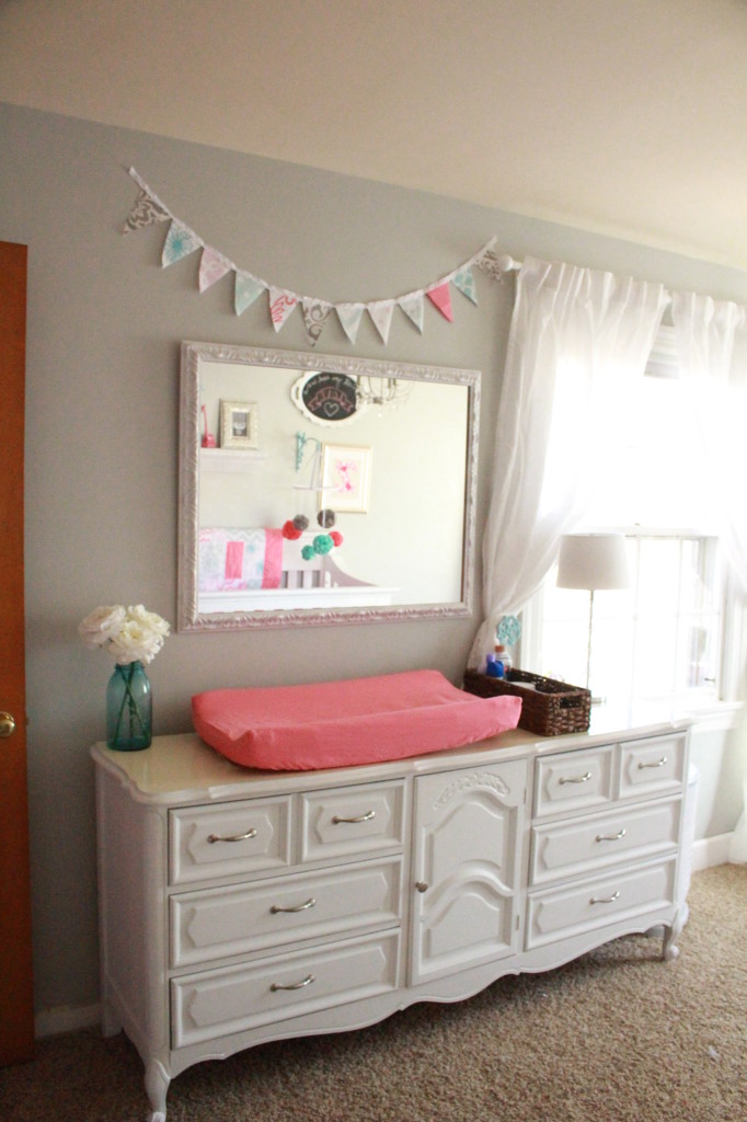 Coral and Aqua Repurposed Nursery - Project Nursery