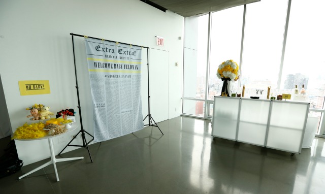 Newspaper-Themed Baby Shower Photo Booth