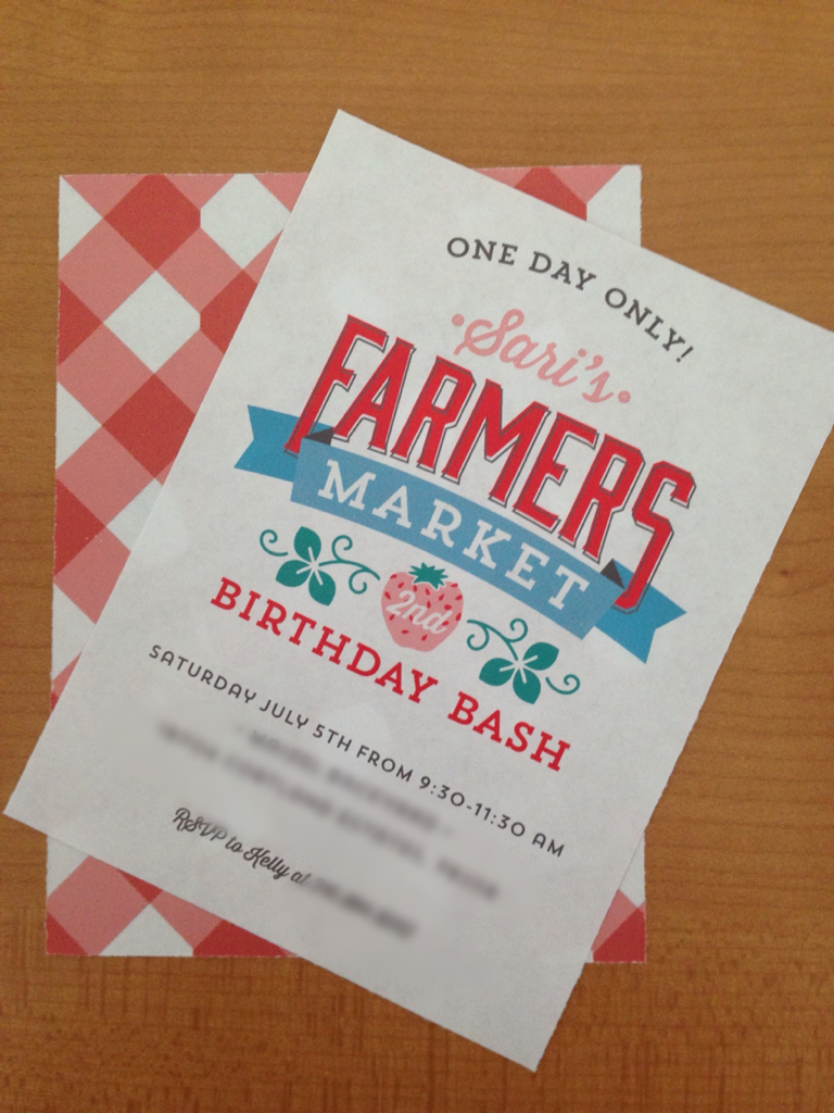 Farmers Market Birthday Party Invitation