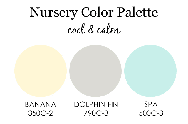 Gray, Blue and Yellow Nursery Color Palette