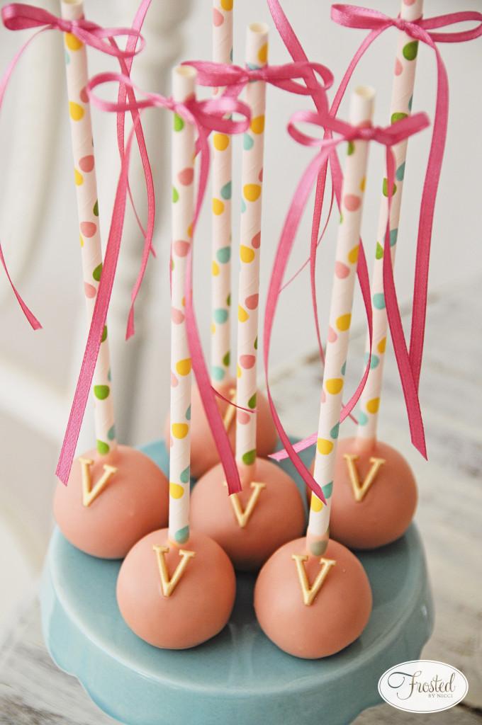 Cake Pops for this Flamingo Sip and See Party