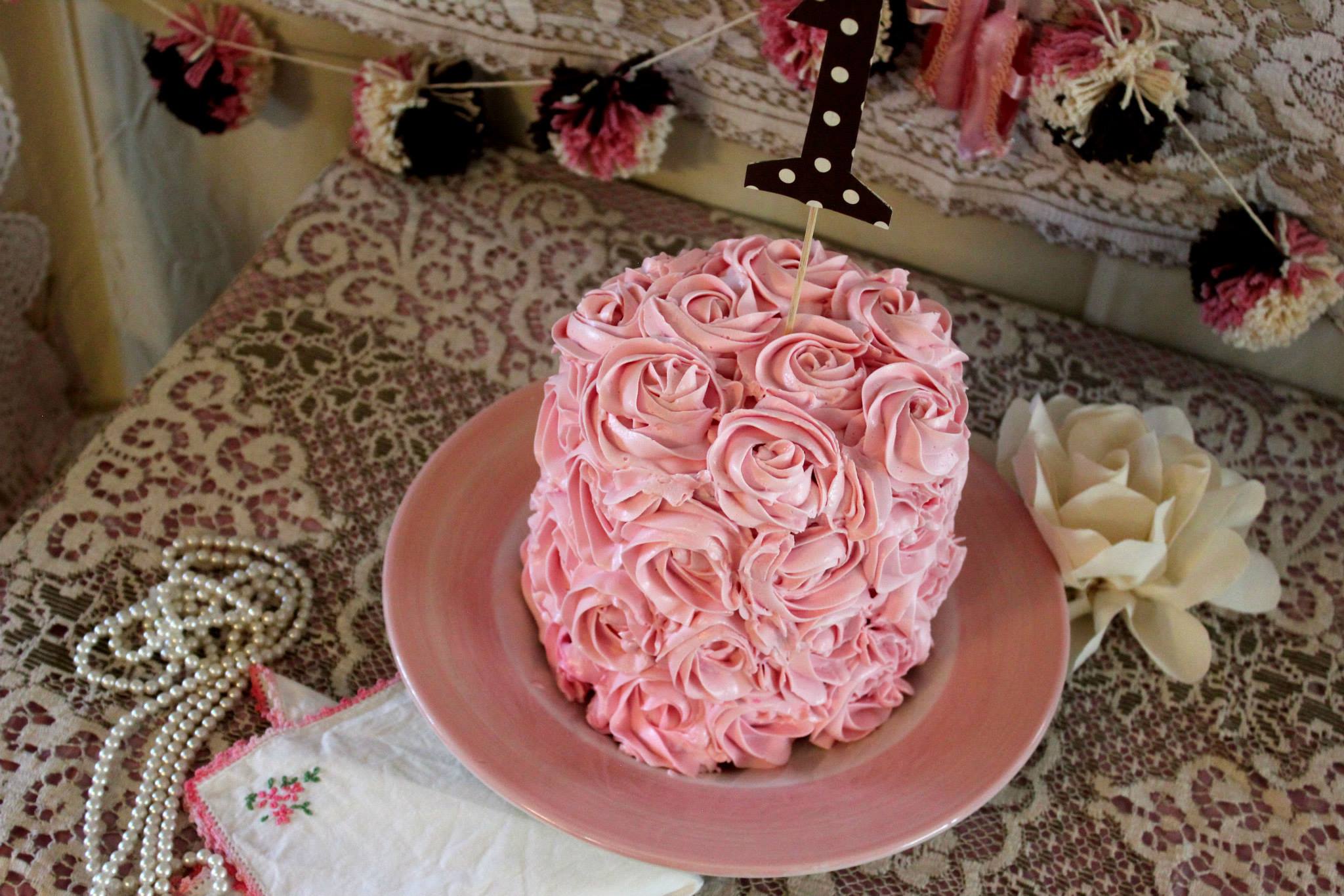 Rose Frosted Cake