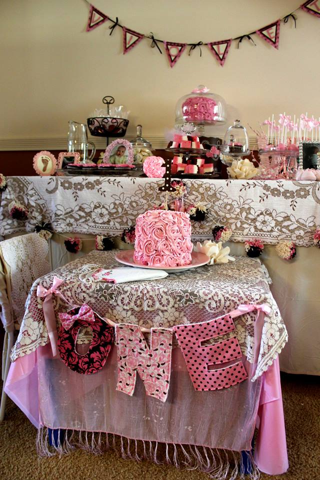 Ballerina Dessert Table and Smash Cake Table