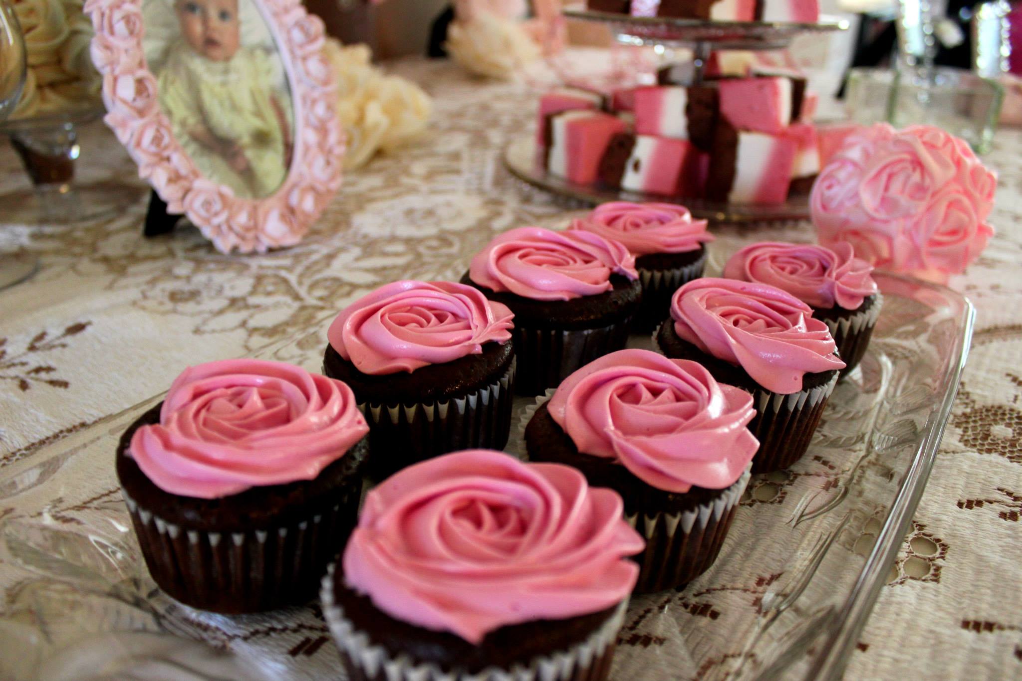 Rose Frosted Black Bean Brownies