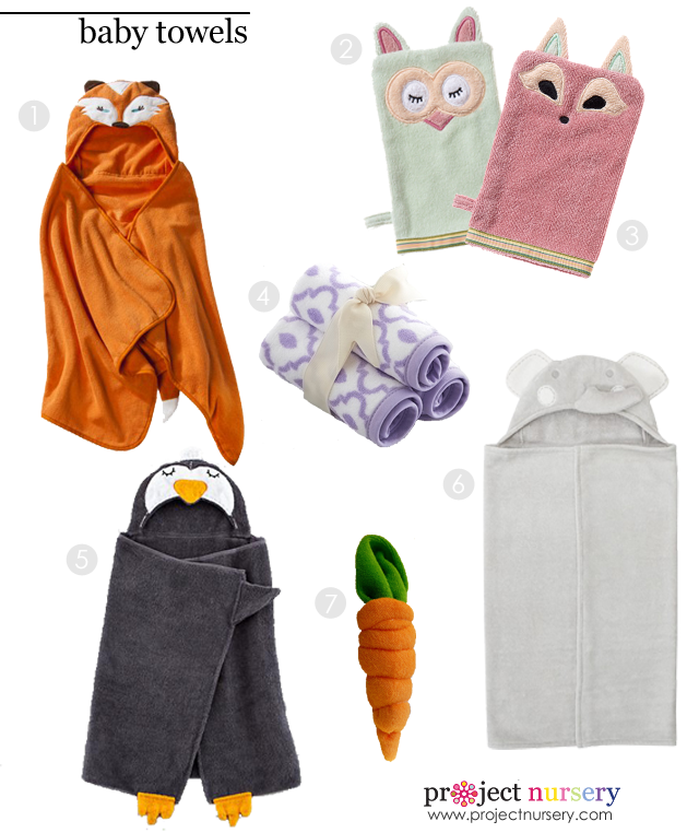 Hooded Baby Towels and Cute Bath Mitts