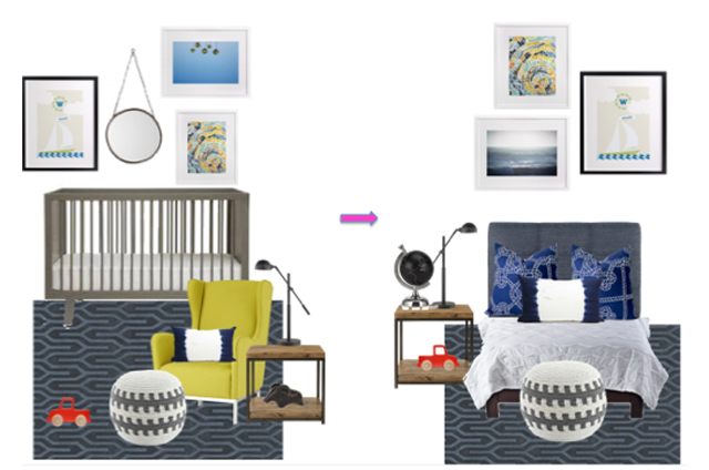 Boy Transition Room Style Board from Decorist