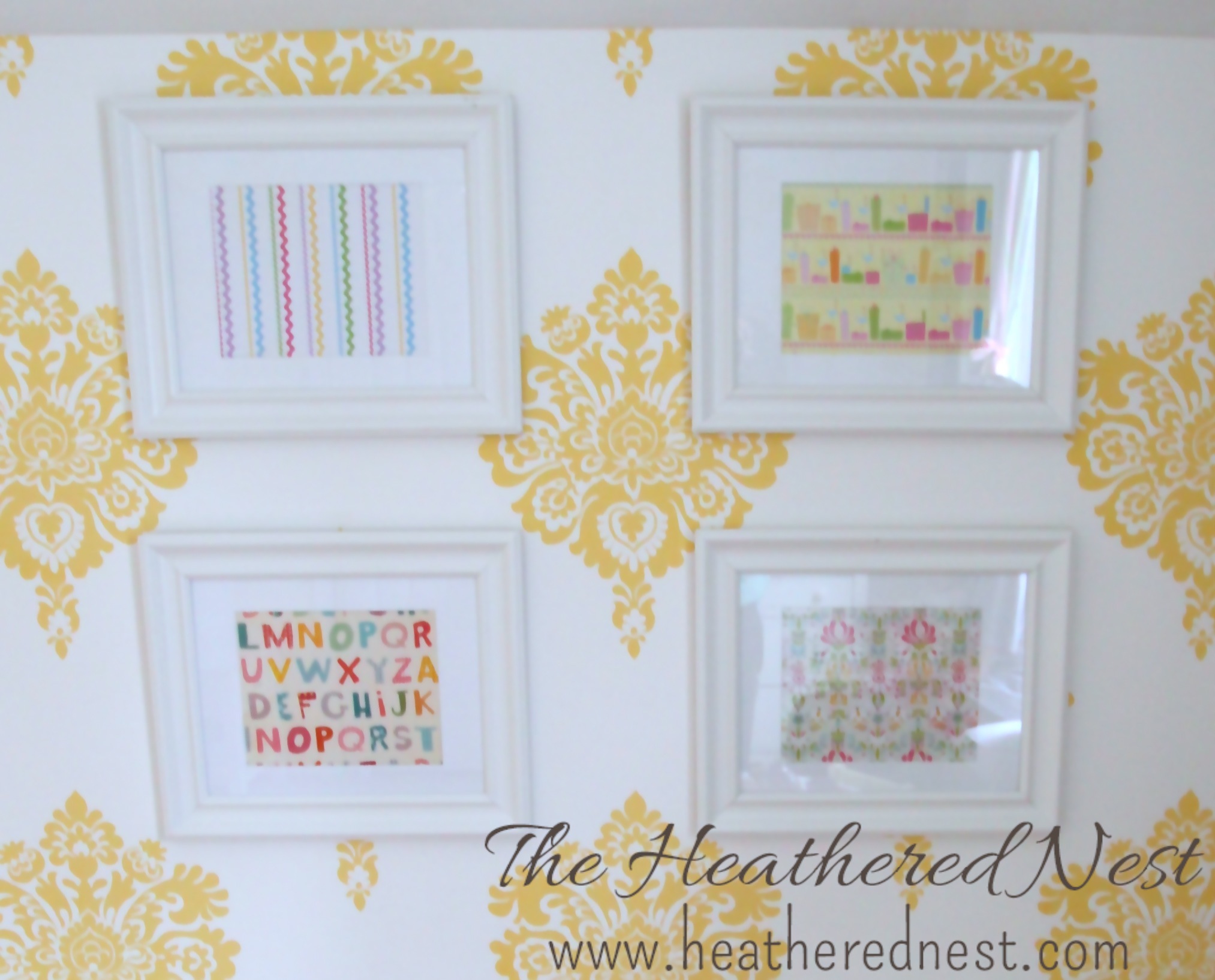 Framed Scrapbook Paper Artwork