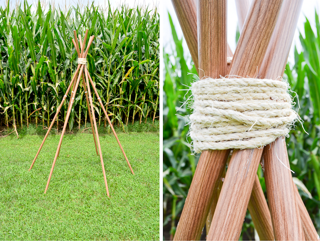 Diy outdoor outlet teepee