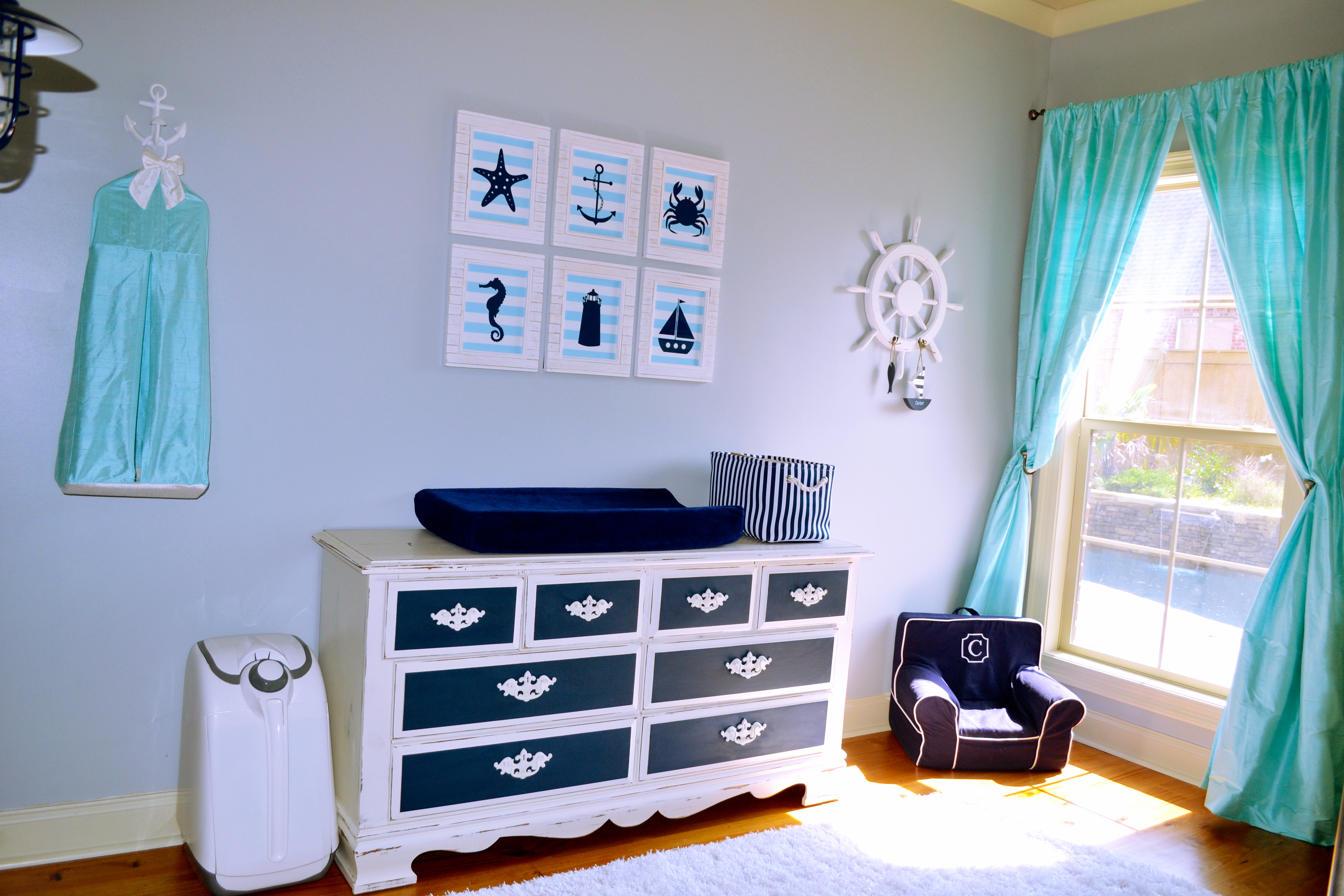 Navy and Teal Nautical Nursery