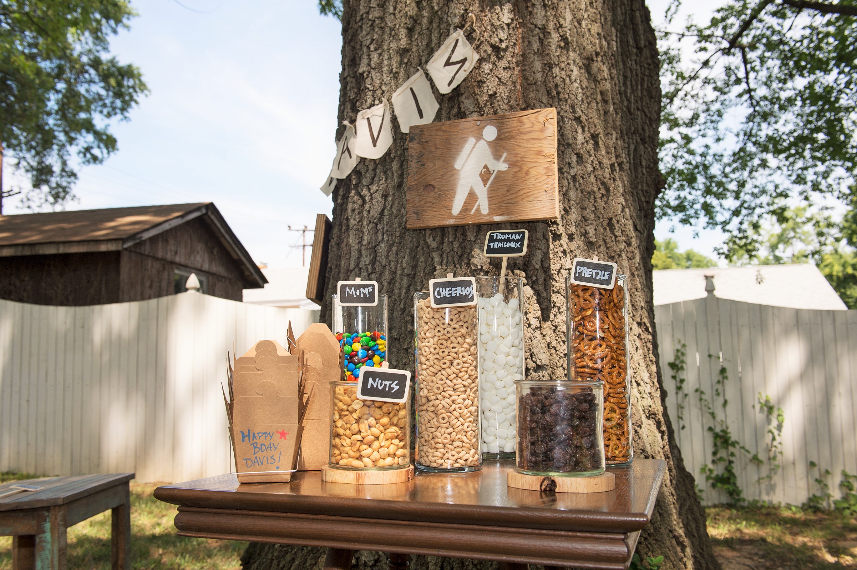 Candy Bar for this Camp Davis Birthday Party