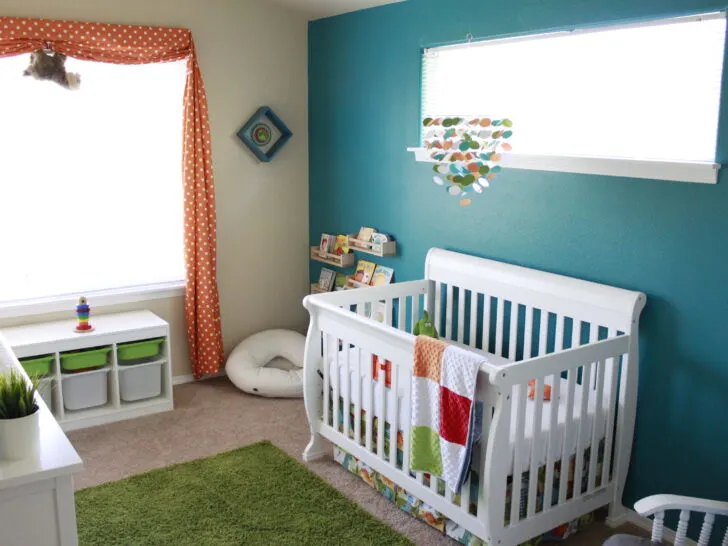 Teal, Green and Orange Nursery