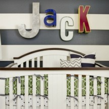 Nursery Name Art with Vintage Letters