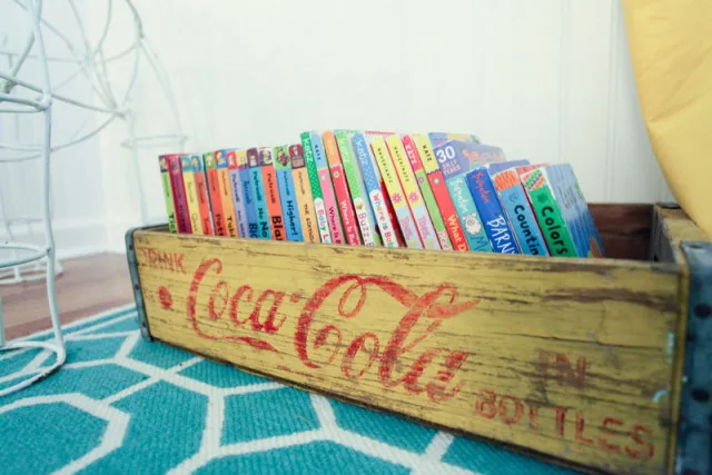 Vintage Crate Book Storage - Project Nursery