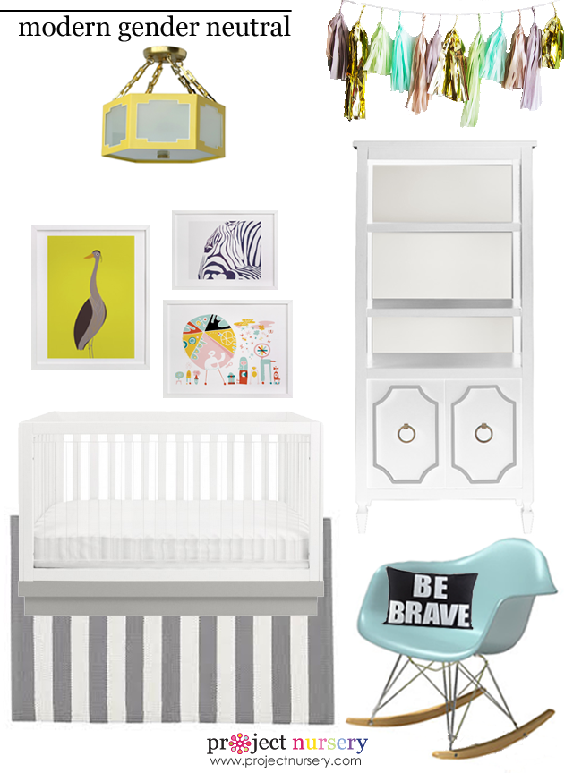 Modern Gender Neutral Nursery Design Board - Project Nursery