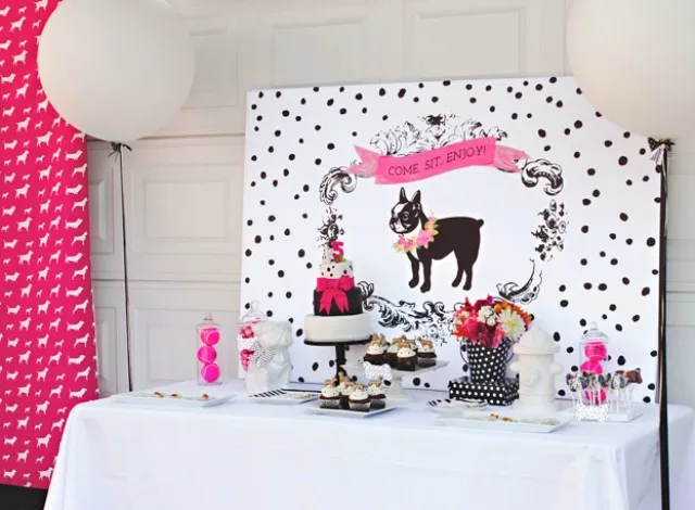 Puppy Birthday Party Dessert Table