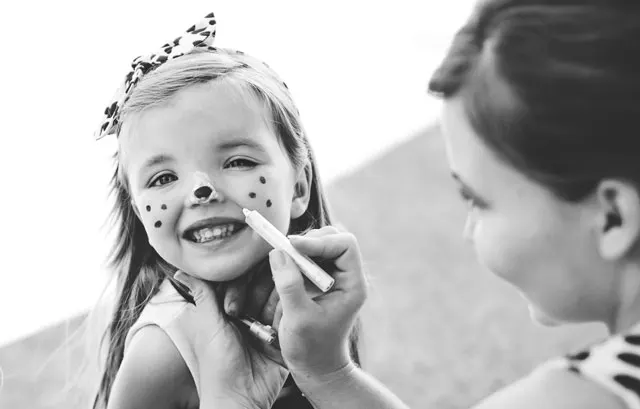 Face Painting at Puppy Birthday Party