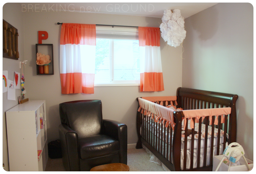 Coral and Grey Nursery